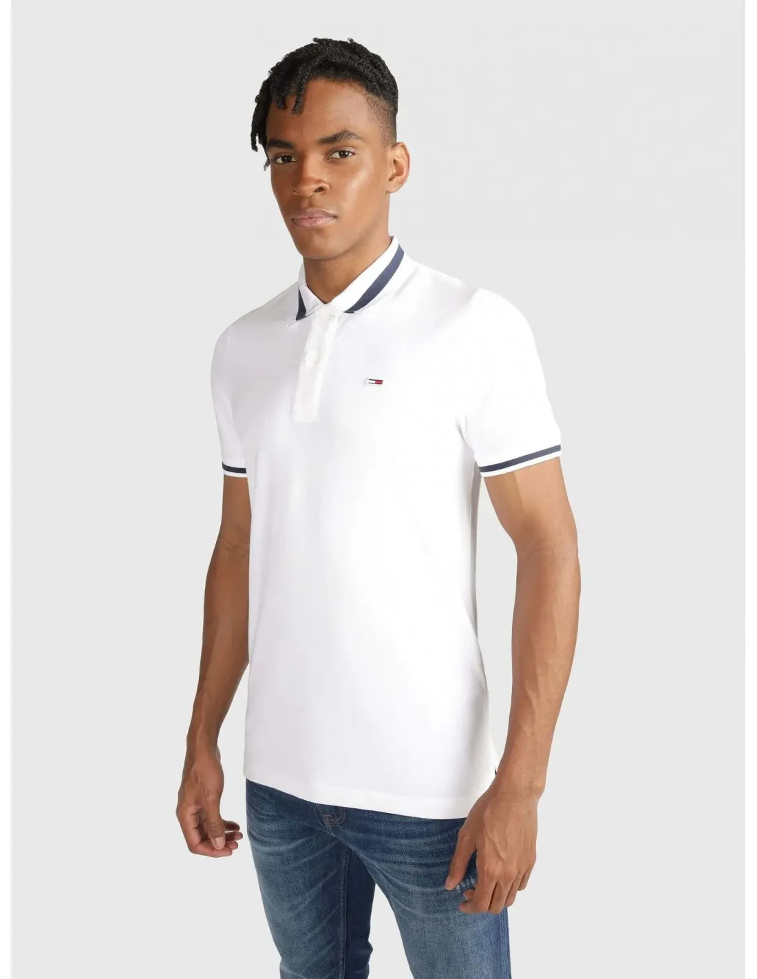 Polo elástico de corte slim de hombre de Tommy Jeans