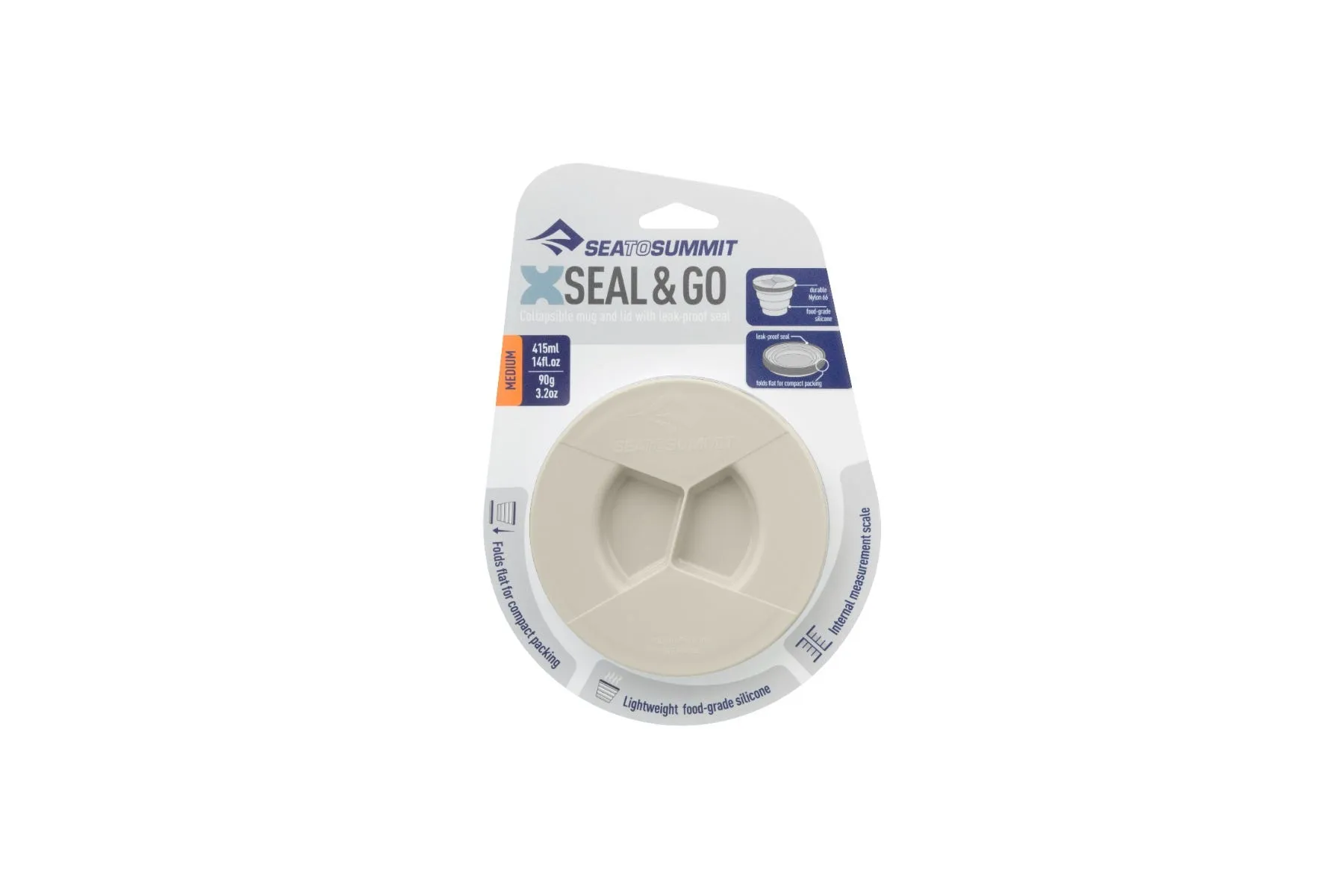 Recipiente Plegable Outdoor Sea To Summit X-Seal & Go M Sand Café