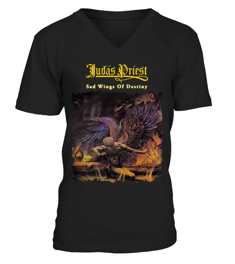 RK70S-BK. 116. Sad Wings of Destiny ( 1976) - Judas Priest (2) Camiseta cuello en V Unisex