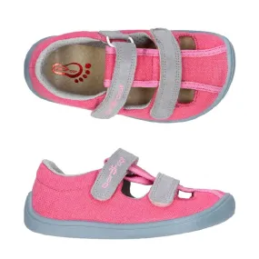 Sandalias con velcro Bar3foot Fucsia