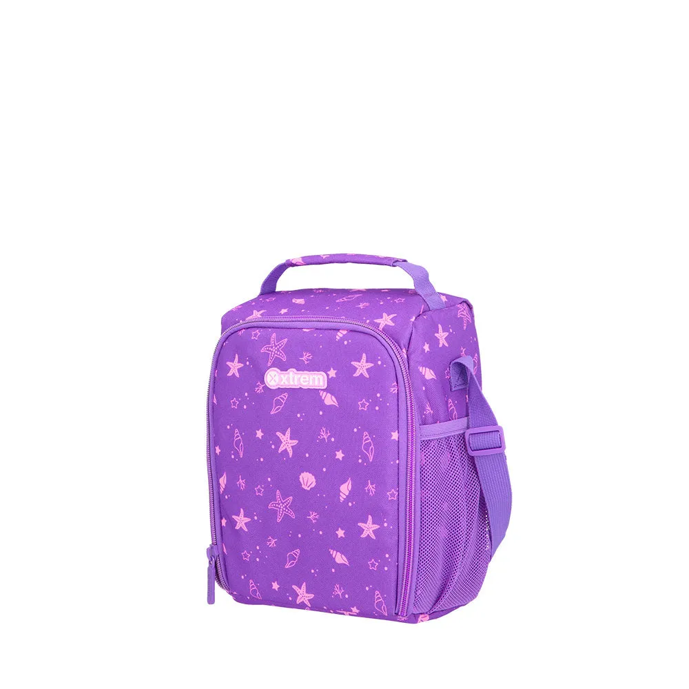 Set mochila con ruedas escolar Speedy Mermaid morada 3 piezas