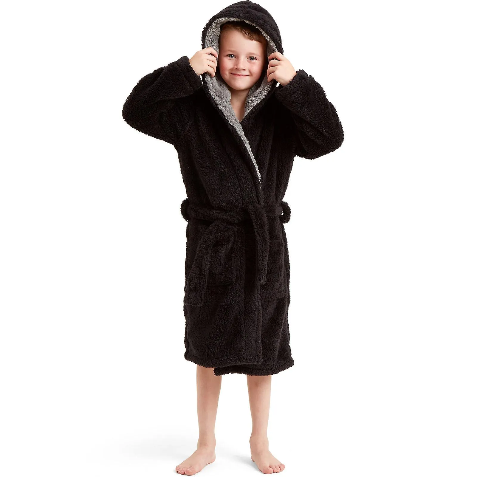 Snuggaroo Kids Boys Soft Fleece Hooded Bath Bata Bata 5-14 años