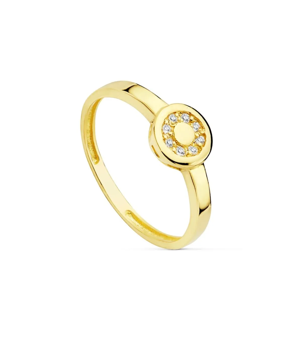 Sortija oro amarillo 18K Chatón Comunión