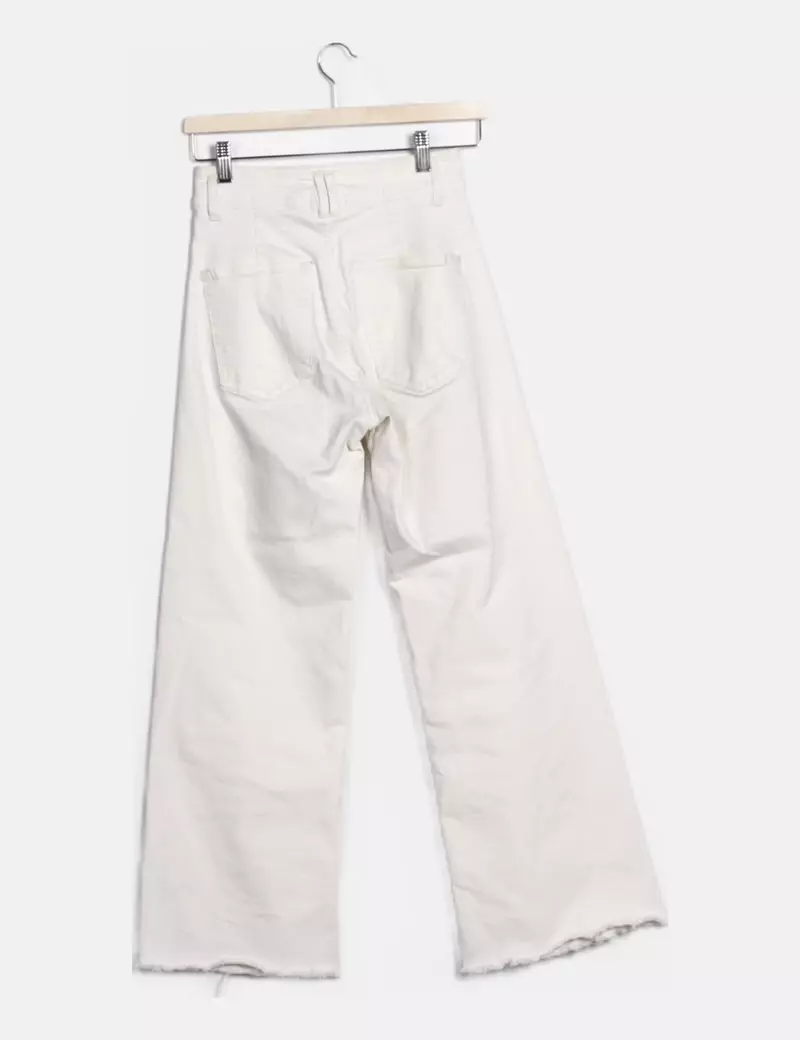 Stradivarius Pantalón blanco básico