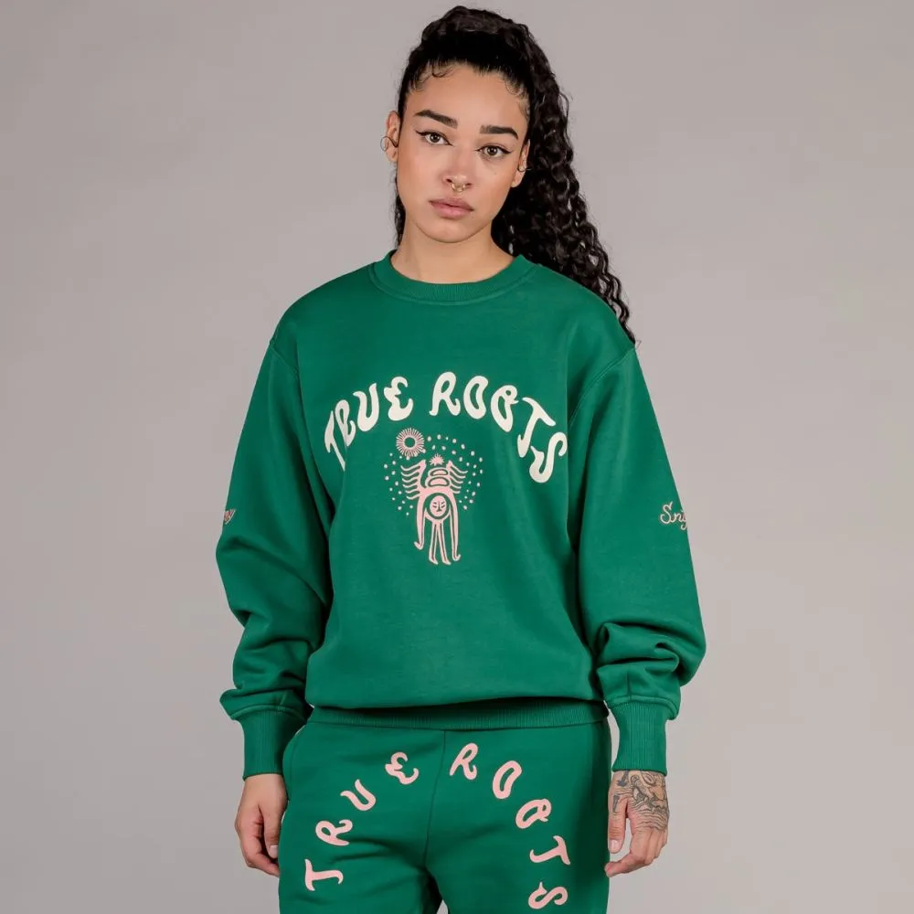 Sudadera Unisex Grimey "SNIPES X GRIMEY TRUE ROOTS" Crewneck - Green | Fall 22