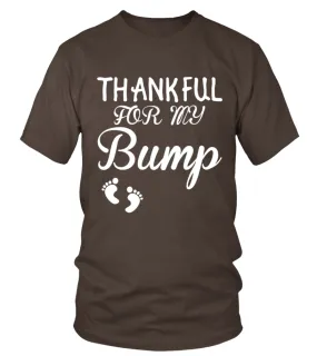 Thankful For My Bump Pregnancy Baseball T-shirt Camiseta cuello redondo Unisex