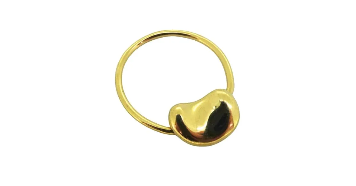 Tiffany & Co Anillo de banda de oro amarillo K18YG Tiffany Bean 