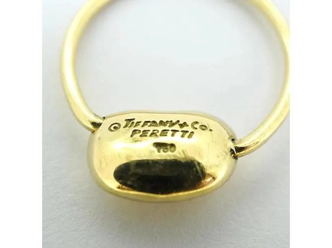 Tiffany & Co Anillo de banda de oro amarillo K18YG Tiffany Bean 