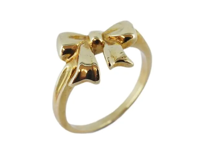 Tiffany & Co Anillo de banda en oro amarillo K18YG Tiffany Ribbon 