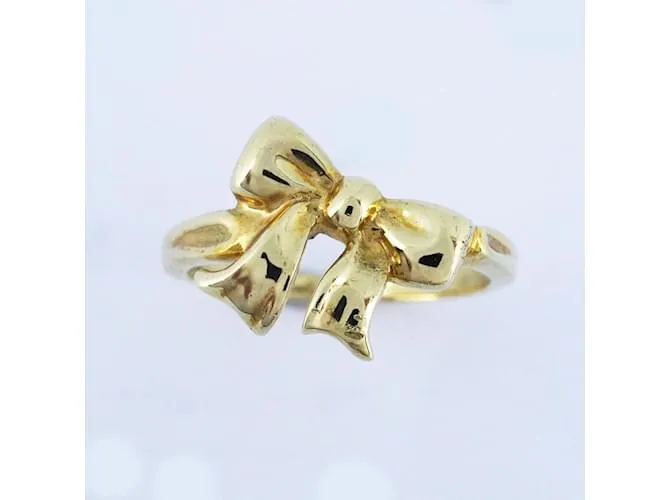 Tiffany & Co Anillo de banda en oro amarillo K18YG Tiffany Ribbon 