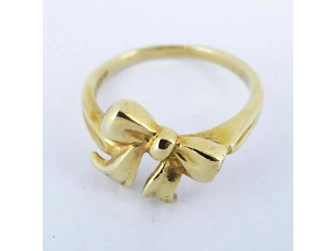 Tiffany & Co Anillo de banda en oro amarillo K18YG Tiffany Ribbon 