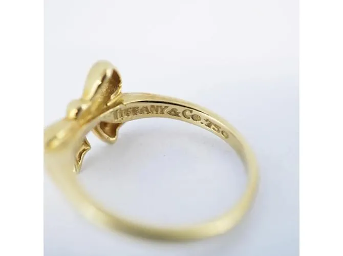 Tiffany & Co Anillo de banda en oro amarillo K18YG Tiffany Ribbon 