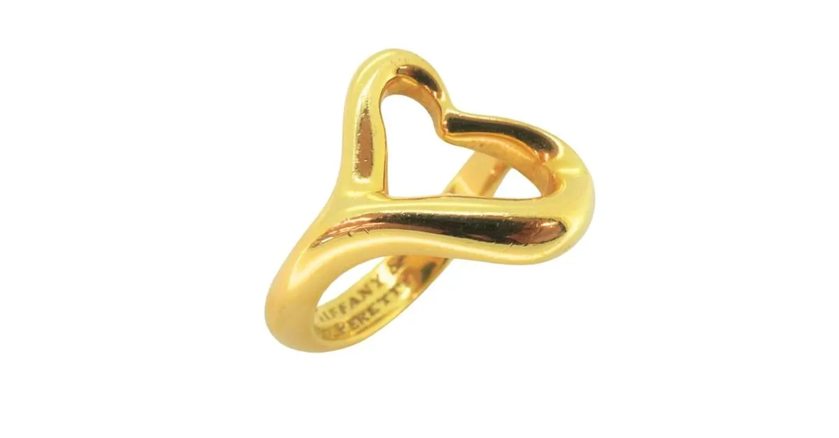 Tiffany & Co Anillo de oro amarillo K18YG Tiffany Heart 