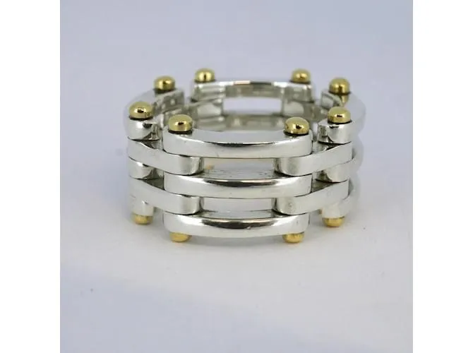 Tiffany & Co Anillo Tiffany Ring Gate K18YG de oro amarillo y banda de plata 