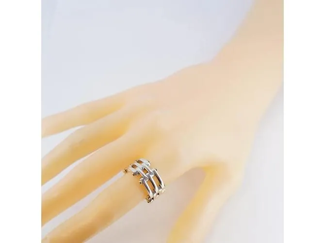 Tiffany & Co Anillo Tiffany Ring Gate K18YG de oro amarillo y banda de plata 