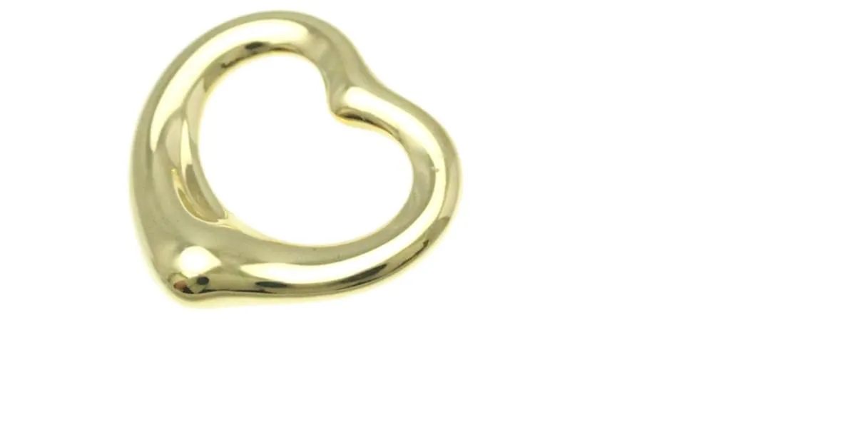 Tiffany & Co Collar colgante de diamante Tiffany Open Heart en oro amarillo Dorado 