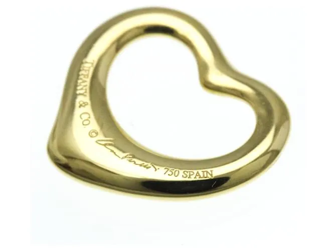 Tiffany & Co Collar colgante de diamante Tiffany Open Heart en oro amarillo Dorado 