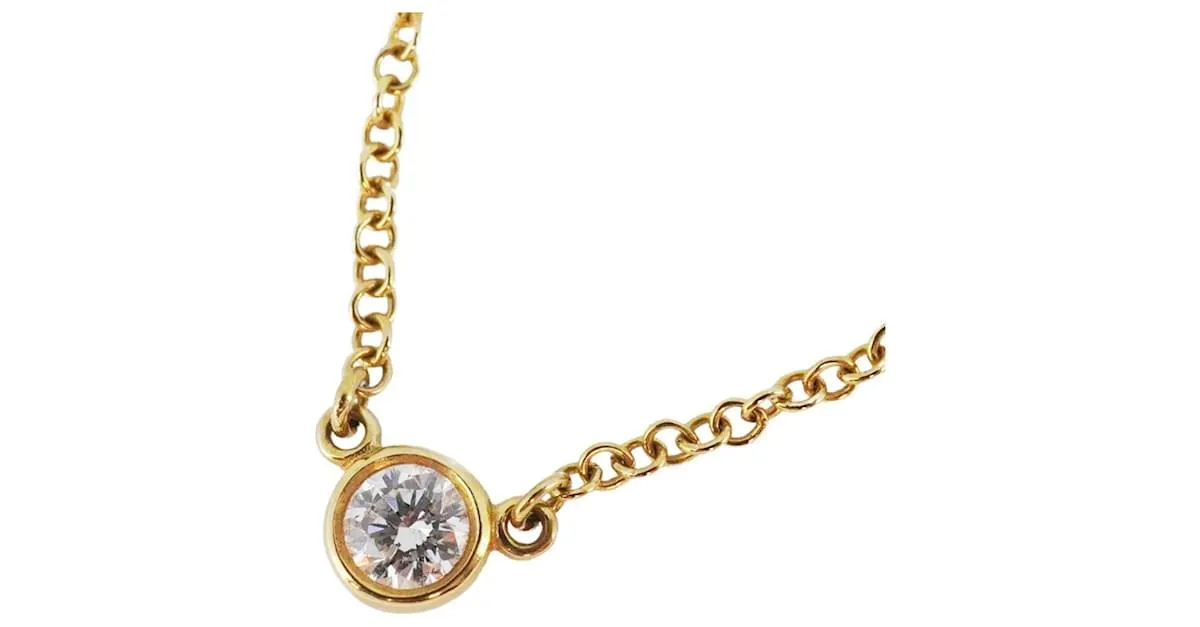 Tiffany & Co Collar Tiffany con diamante en oro amarillo 