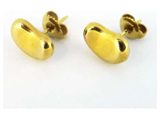 Tiffany & Co Pendientes de oro amarillo K18YG Tiffany Bean 