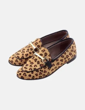 Topshop Mocasín pelo animal print