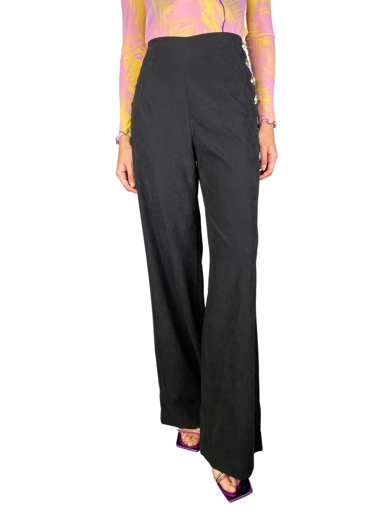 VICTORIA RAVEAU Pantalón Palazzo Negro