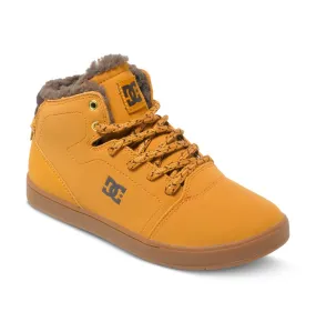 Zapatillas altas cuero DC SHOES borrego interior niño CRISIS WNT Wheat/chocolate (wd4) Ref. ADBS100115 camel/marrón