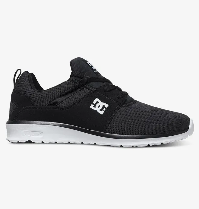 Zapatillas malla y ante DC SHOES para hombre HEATHROW BLACK/WHITE (bkw) Ref. ADYS700071  Negra y blanca