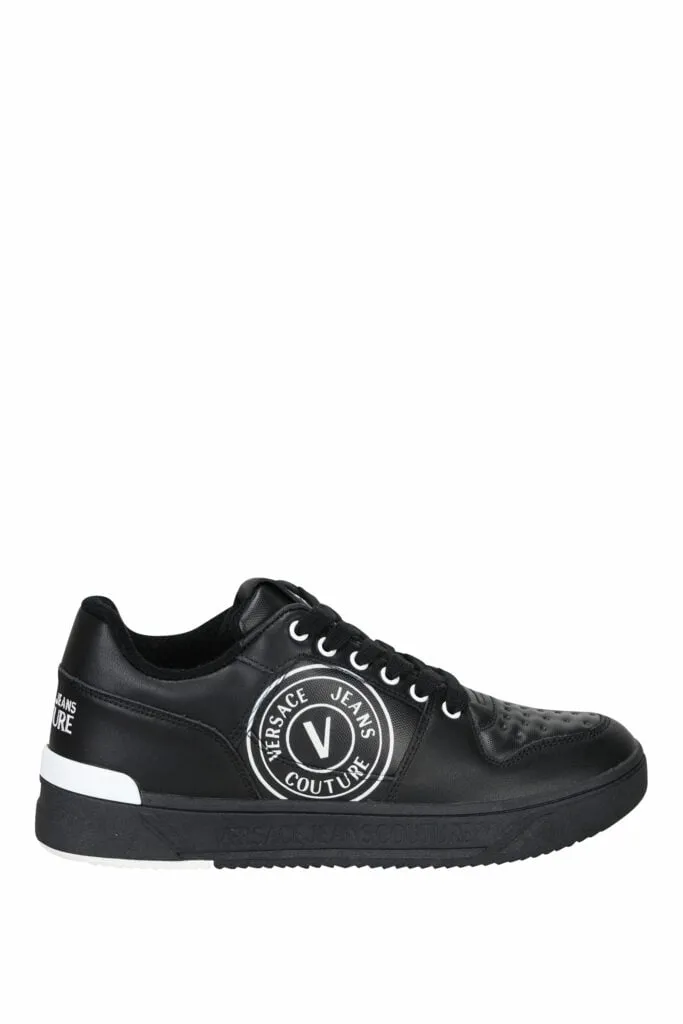 Zapatillas negras con blanco y logo circular