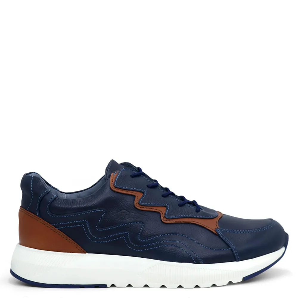 Zapatillas Urbanas para Hombre de CUERO CONTERS JA23-ZC135 Azul