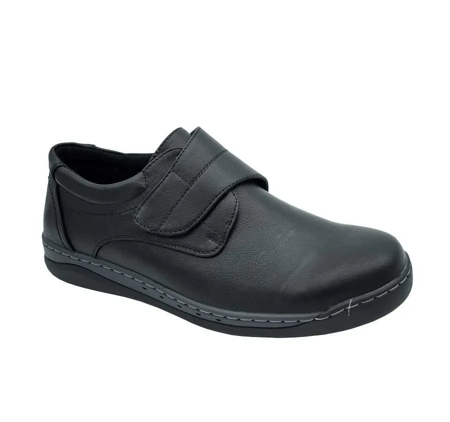 ZAPATO HOMBRE PSR20615 BLUCHER VELCRO NEGRO PLANTA ACOLCHADA 27330