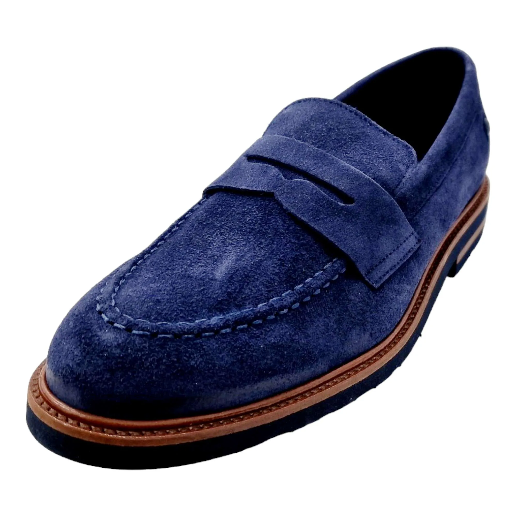 ZAPATO MOCASÍN ANTE ANTIFAZ HOMBRE AEROPLANE MARINO