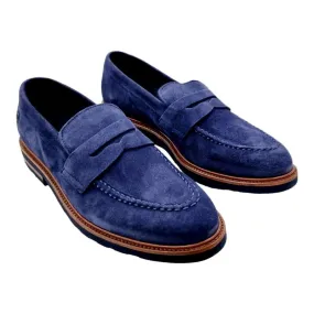 ZAPATO MOCASÍN ANTE ANTIFAZ HOMBRE AEROPLANE MARINO