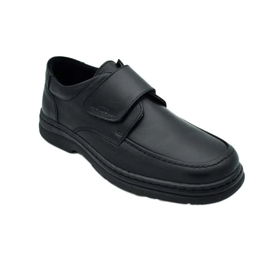 ZAPATO PARA HOMBRE 407 NOTTON BLUCHER VELCRO PIEL NEGRO PISO SUPERFLEX 19089