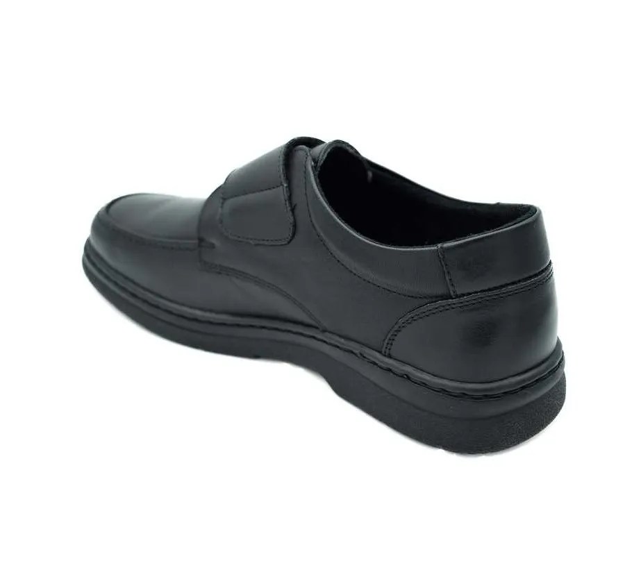 ZAPATO PARA HOMBRE 407 NOTTON BLUCHER VELCRO PIEL NEGRO PISO SUPERFLEX 19089