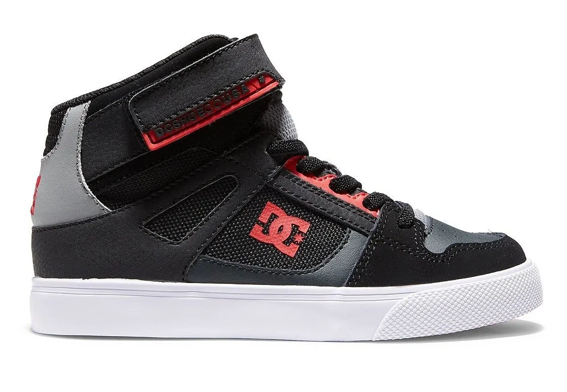 zapatos DC Pure High-Top EV - XKRK/Black/Red/Black - unisex junior