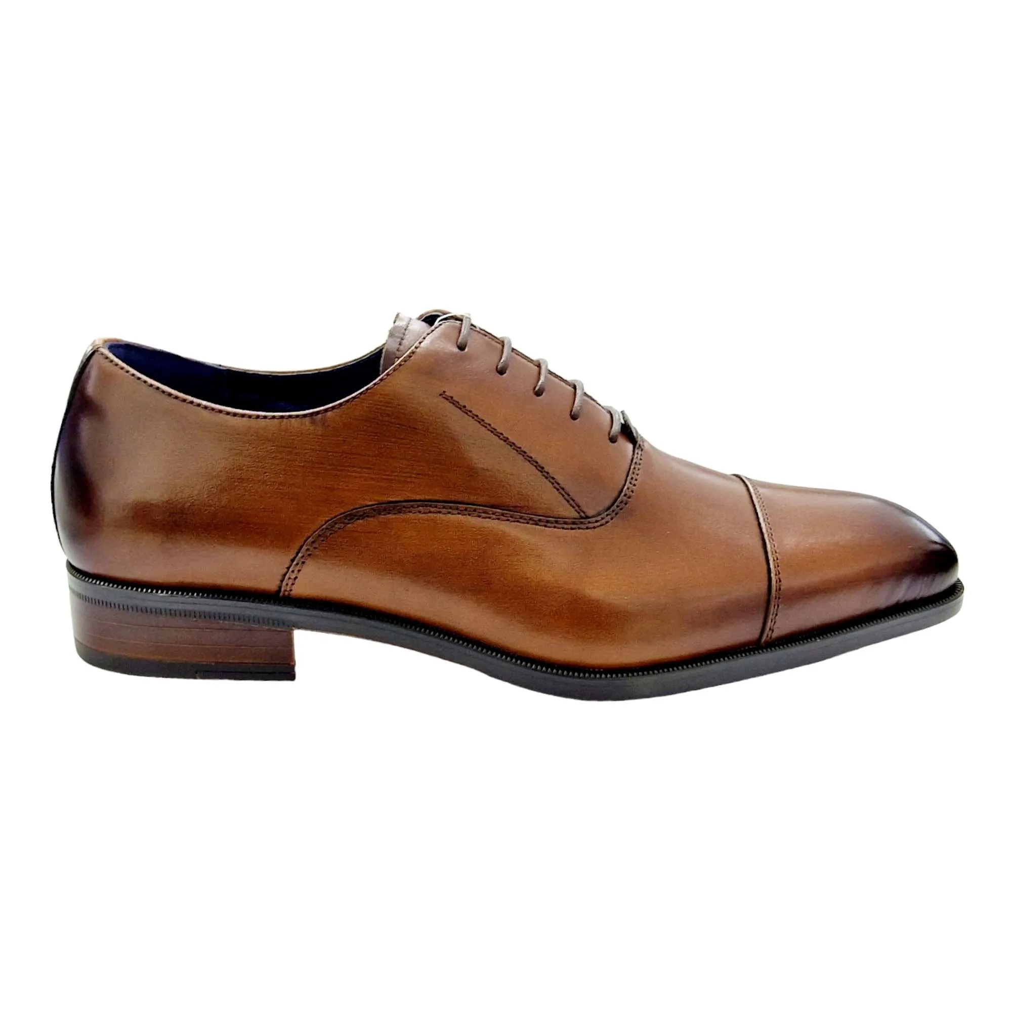 ZAPATOS DE VESTIR HOMBRE CON PUNTERA PIEL CUERO