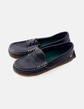 ZARDUS Mocasín azul marino plano